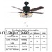 LuxureFan Retro Industrial Ceiling Fan Light for Restaurant/Living Room with Create Iron Cage Cover Pull Chain and 5 Reversible Wood Leaves of 48Inch - B072N4RLR7